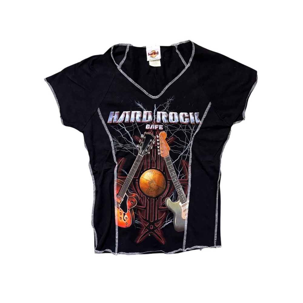 Vintage Y2K Hard Rock Cafe Baby Tee Grunge L